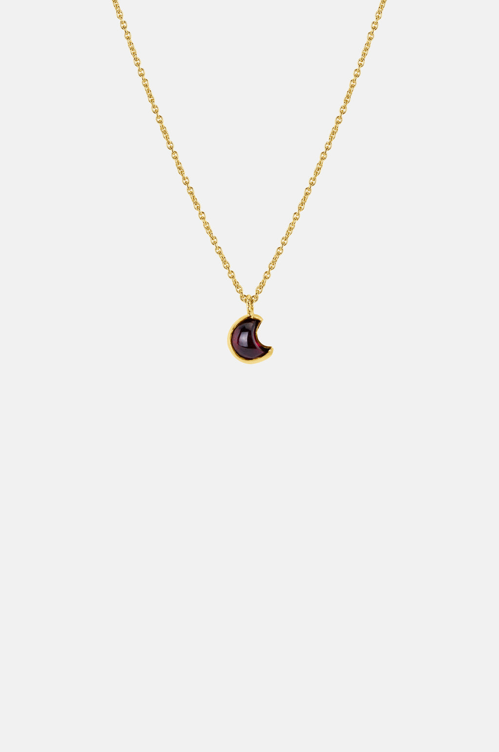 Grainne Morton Moon and Charm Garnet Necklace.