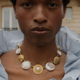 Moon and Shell Cameo Necklace