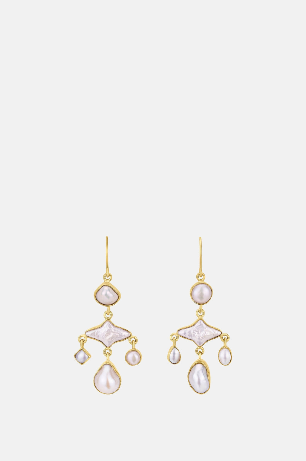 Grainne Morton Pearl Balance Drop Earrings.