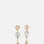 Grainne Morton Three Charm Vintage Crystal Earrings.