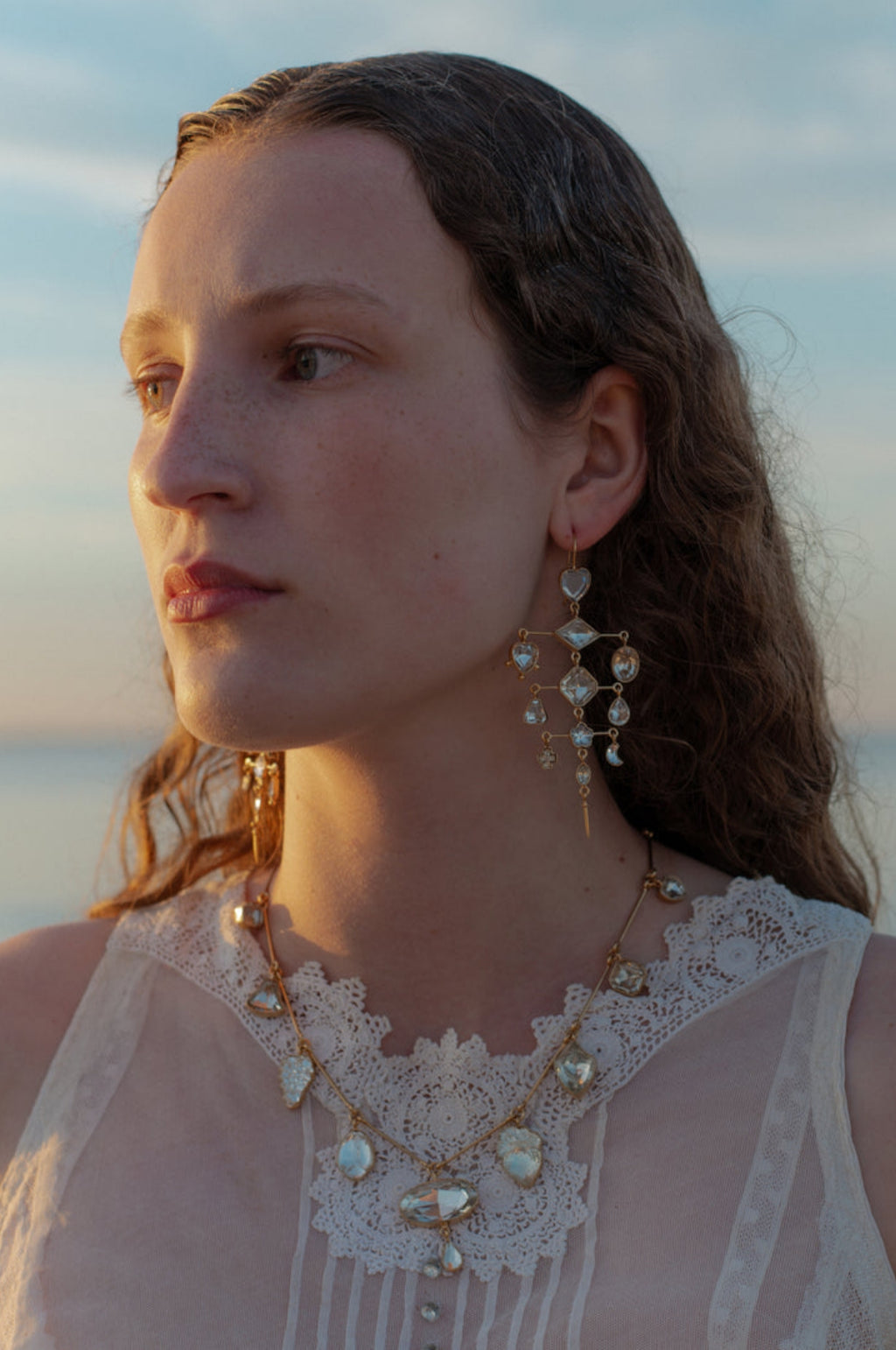 Vintage Crystal Charm Necklace