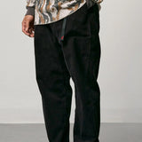 Corduroy Loose Tapered Ridge Pant Black