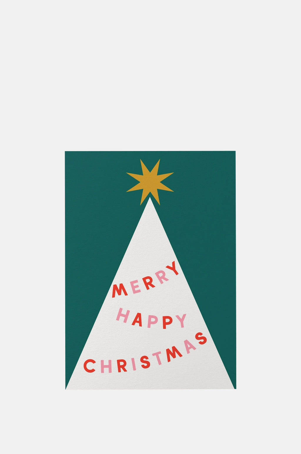 Graphic Factory Merry Happy Christmas Tree Card.