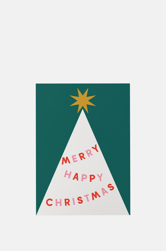 Merry Happy Christmas Tree Card