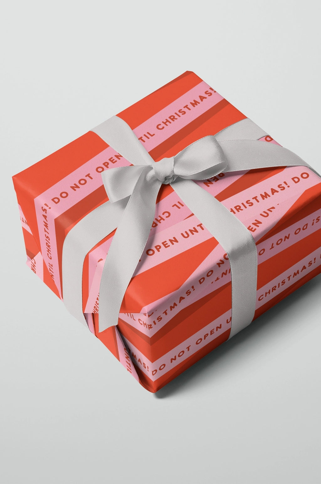 Until Christmas Wrapping Paper Red Set of 3 Sheets