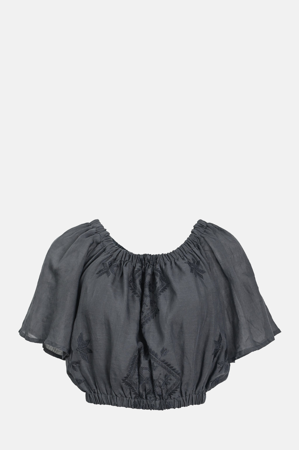 Greek Archaic Kori Lefkada Strapless Top Charcoal Black.