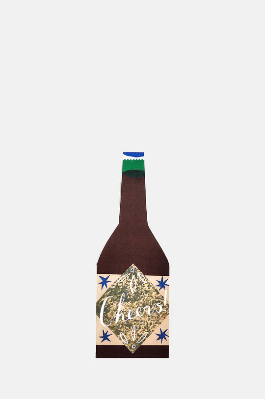 Cheers Bottle Shaped Card