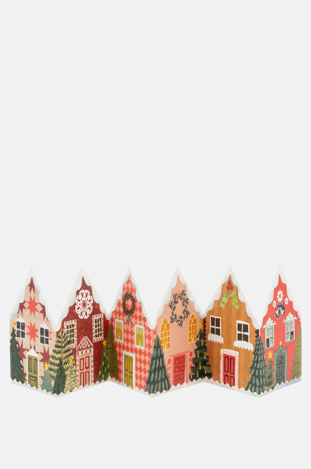 Hadley Paper Goods Christmss House Concertina Card.