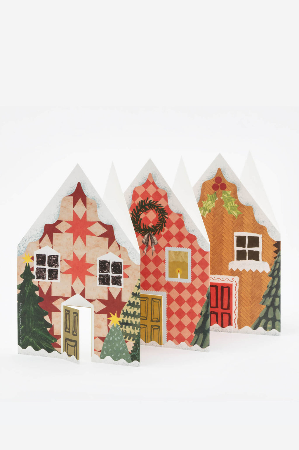 Christmas Houses Concertina Card