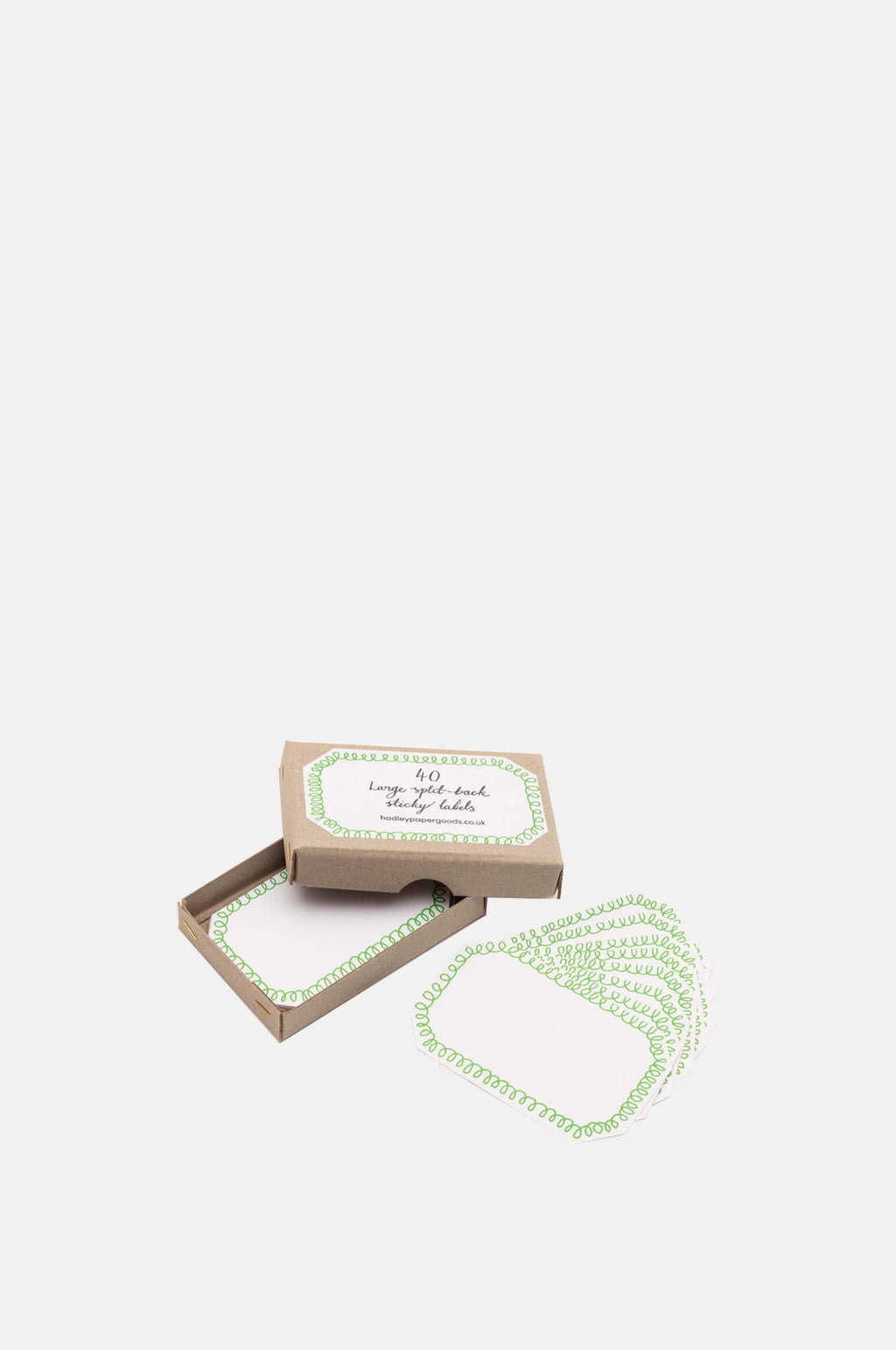 Hadley Paper Goods Small Loopy Green Labels Pack of 50.