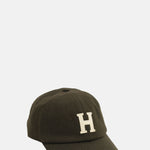 Hartford Wool H Cap Olive.