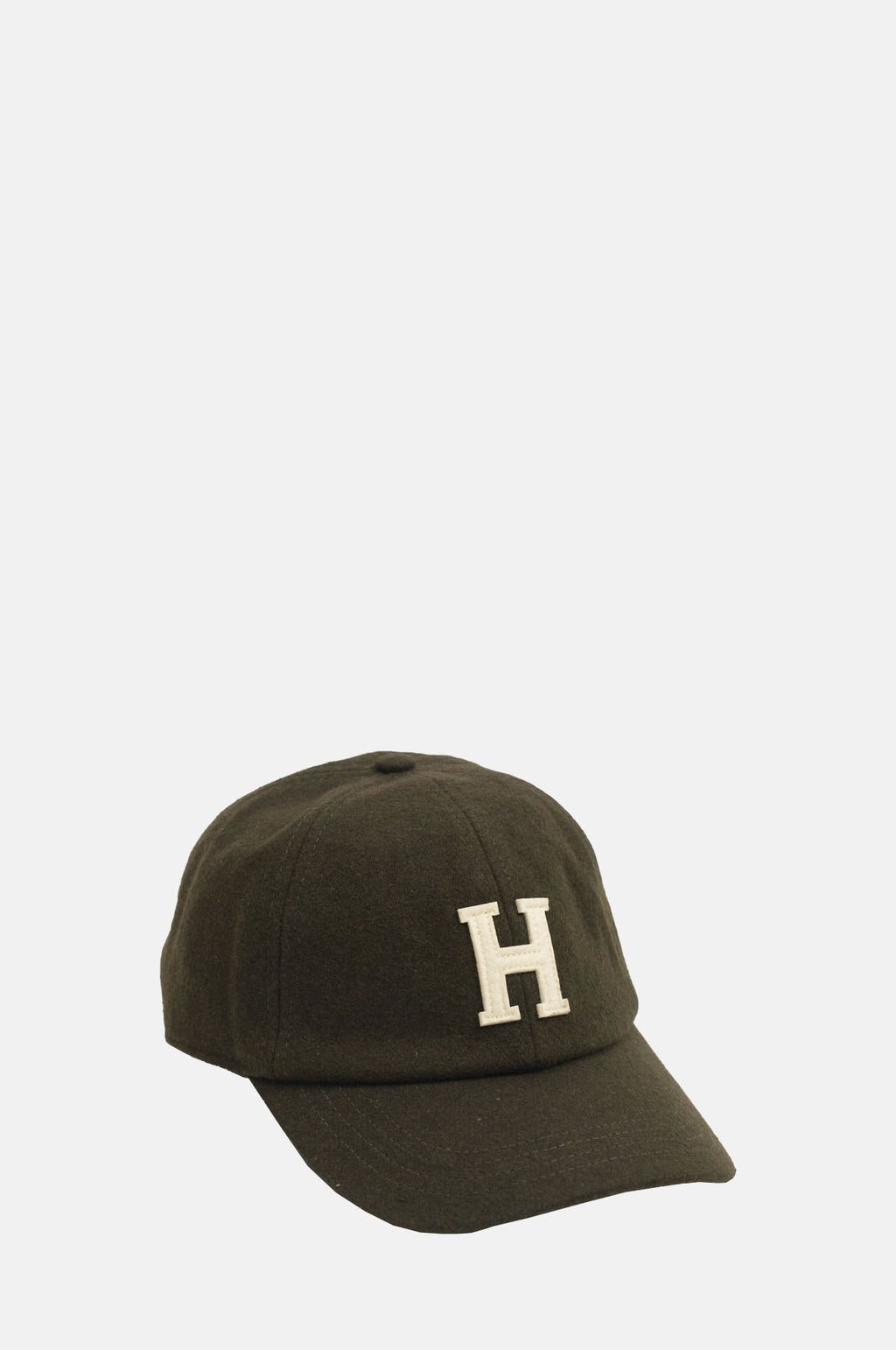 Hartford Wool H Cap Olive.