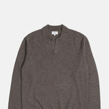 Hartford Cashmere Polo Pullover Mushroom.