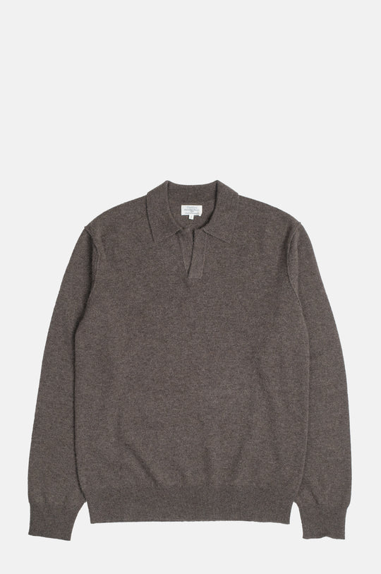 Cashmere Polo Pullover Mushroom