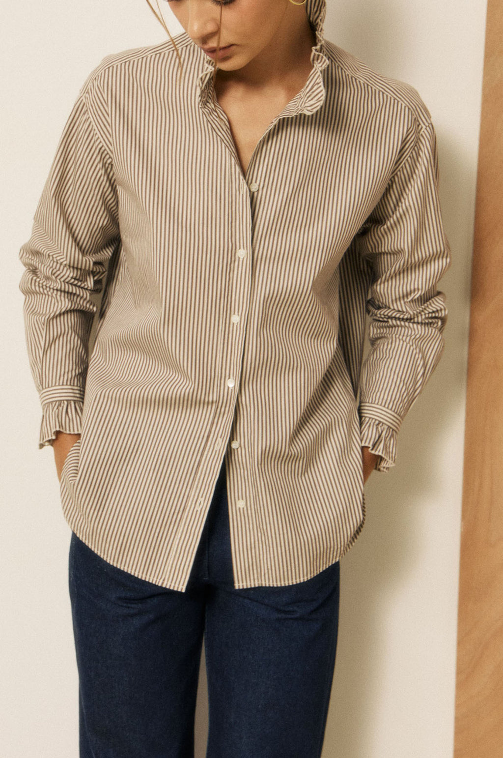 Chana Shirt Brown Stripes