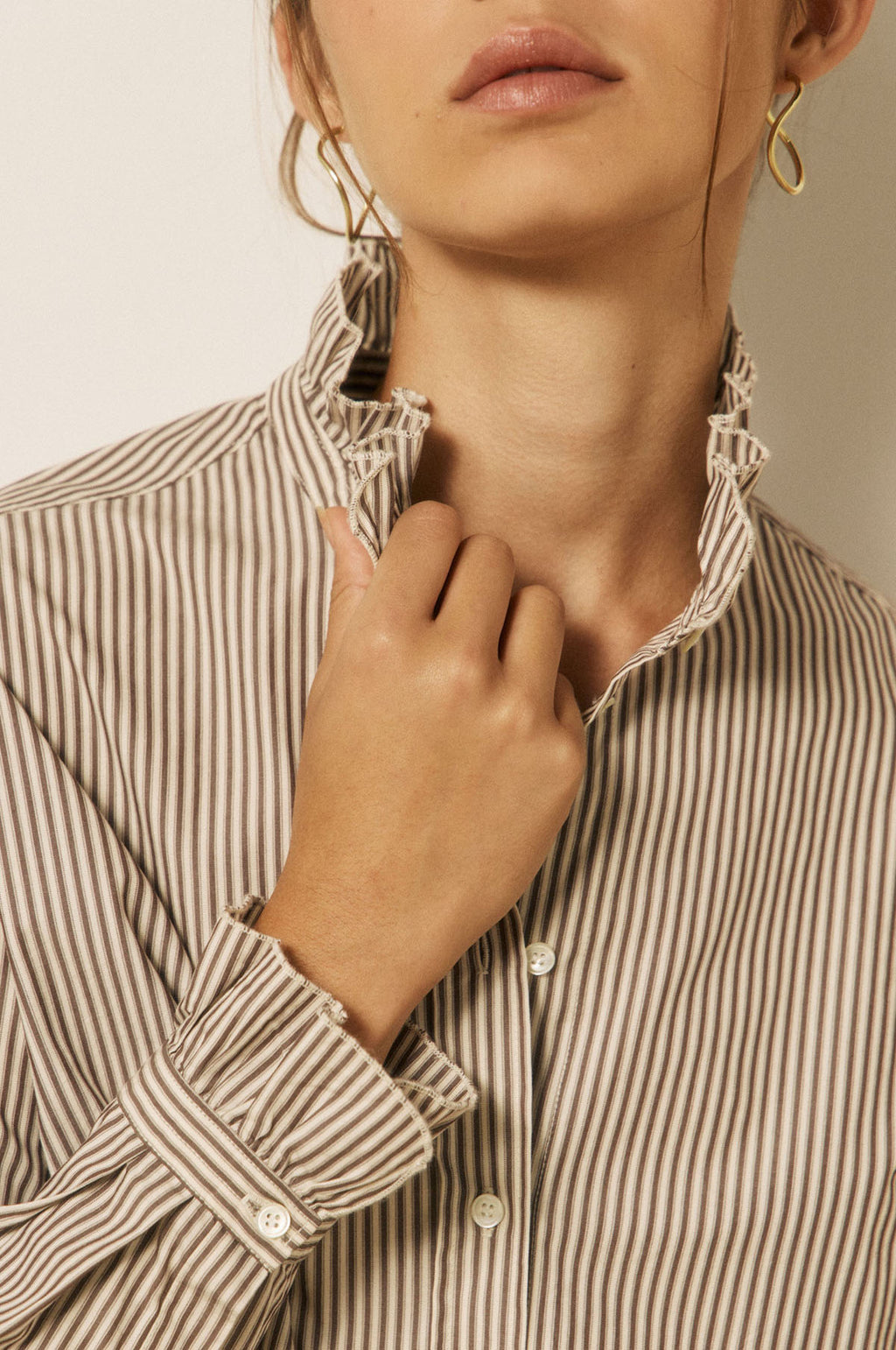 Chana Shirt Brown Stripes