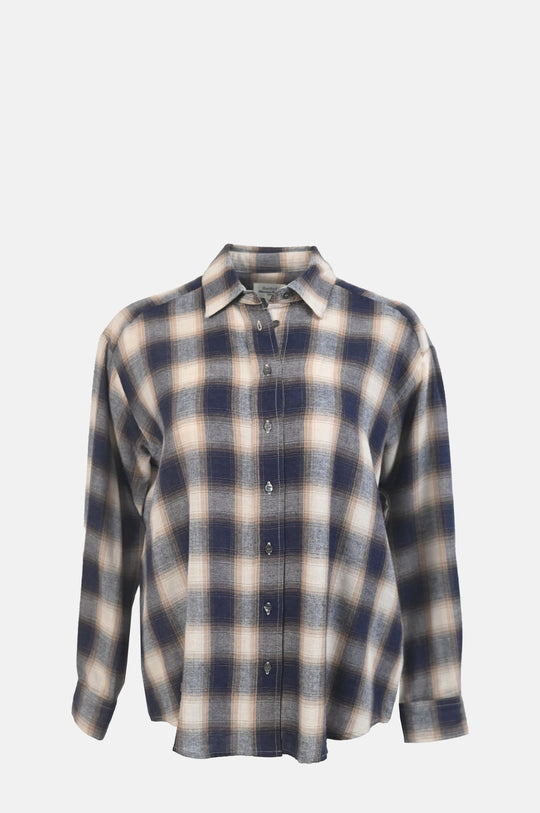 Cinema Shirt Beige & Blue