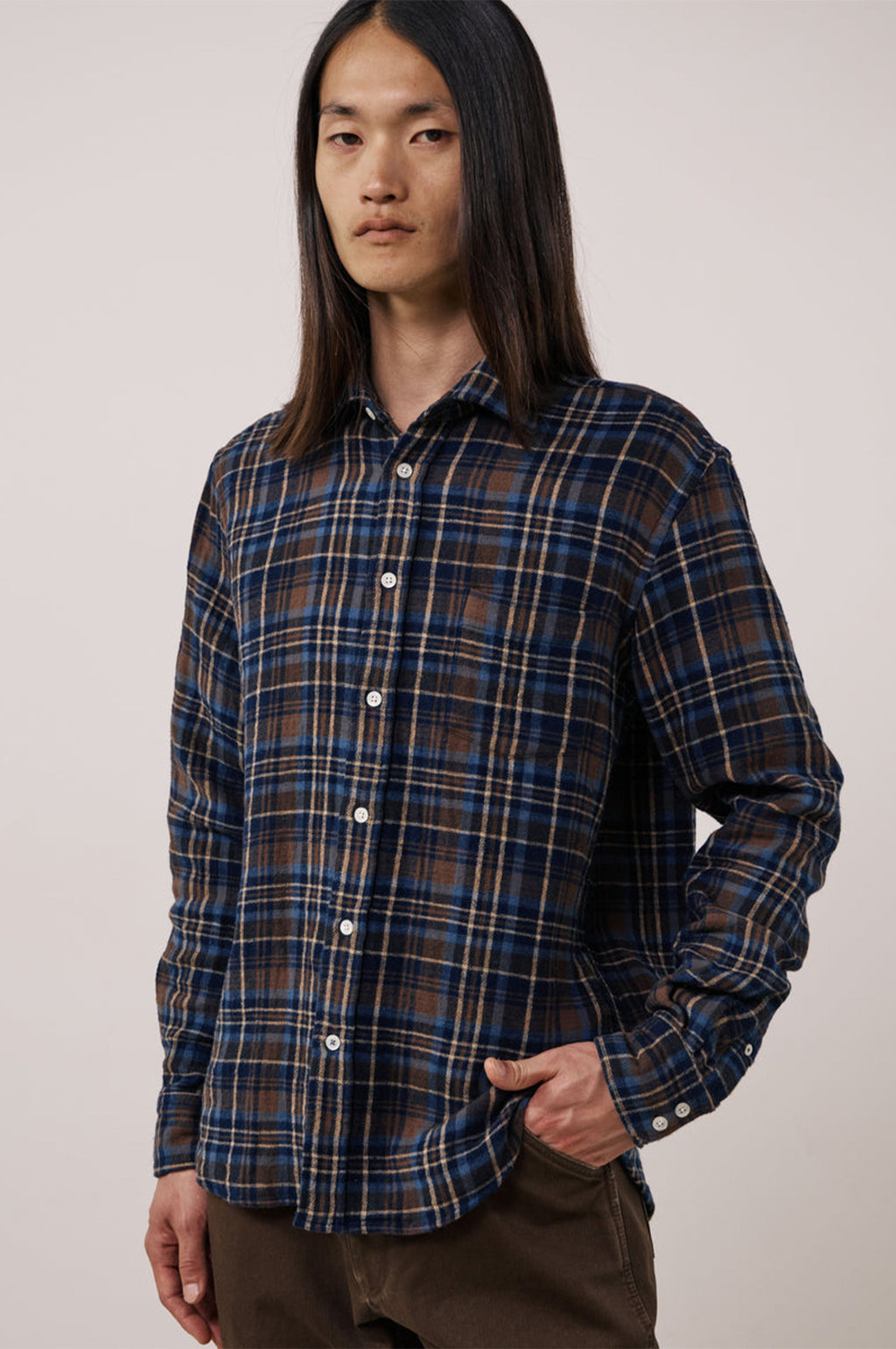 Paul Shirt Brown & Blue