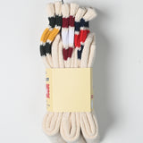 3-Pack Off-White Multi Stripe Socks