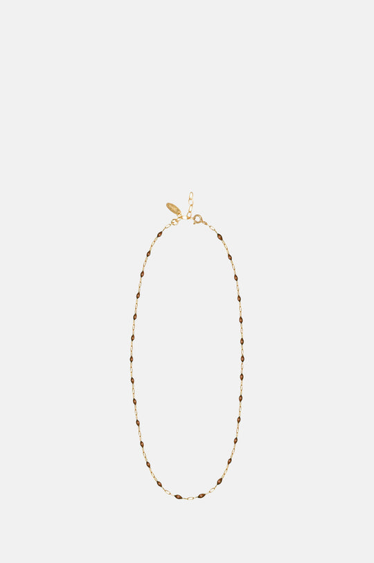 Bronze Enamel Chain Necklace 50cm