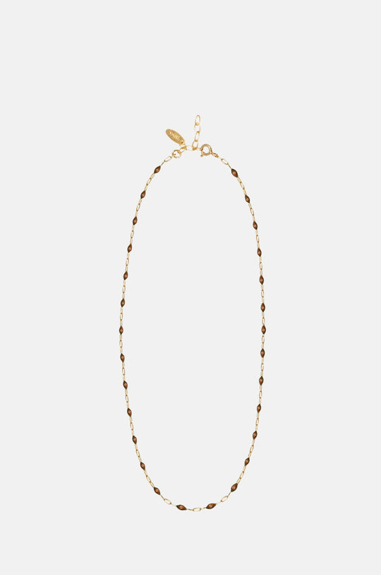 Bronze Enamel Chain Necklace