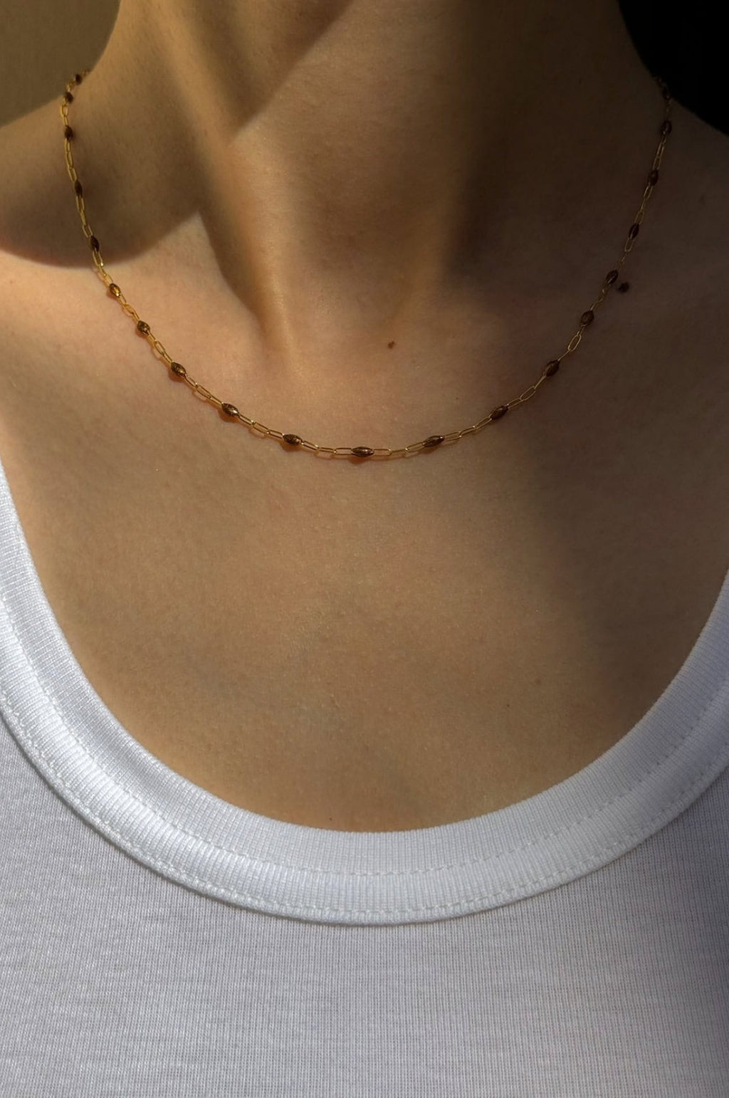 Bronze Enamel Chain Necklace 50cm