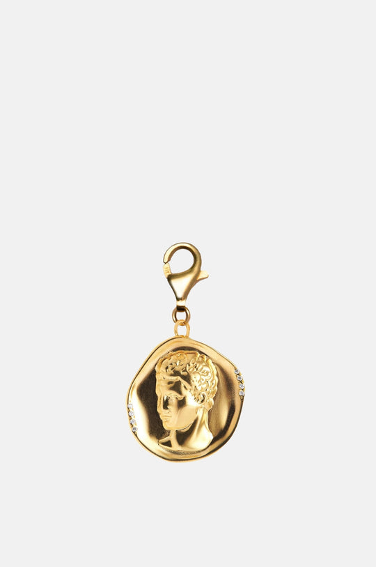 Hermis Large Clip On Gold Charm