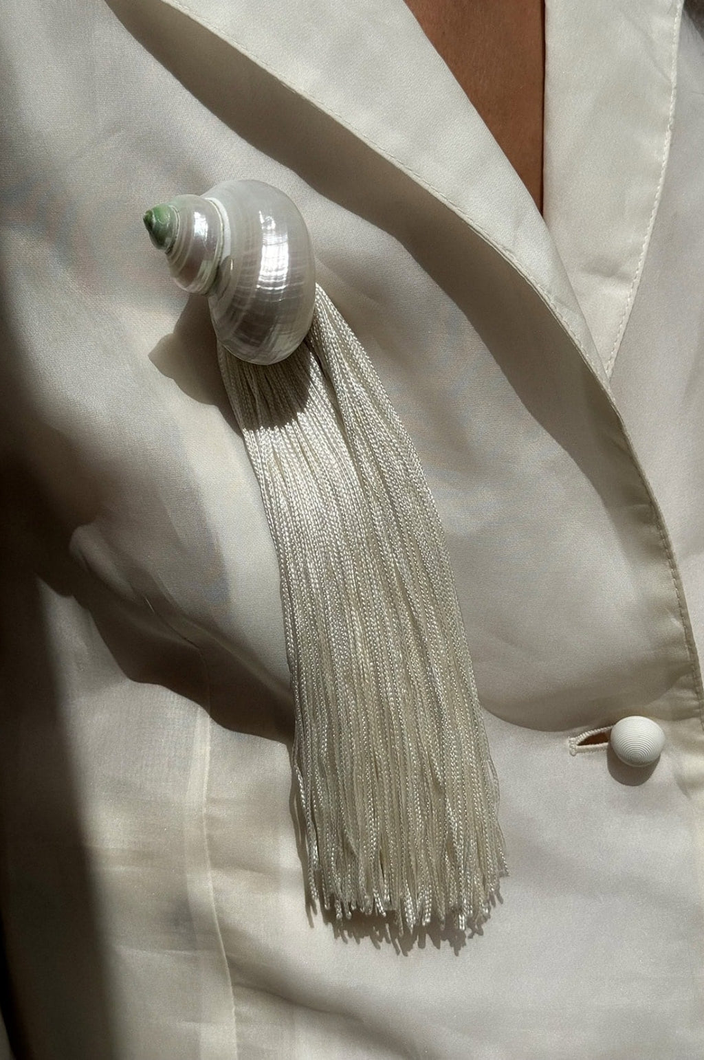 Ursula Tassel Ivory Brooch