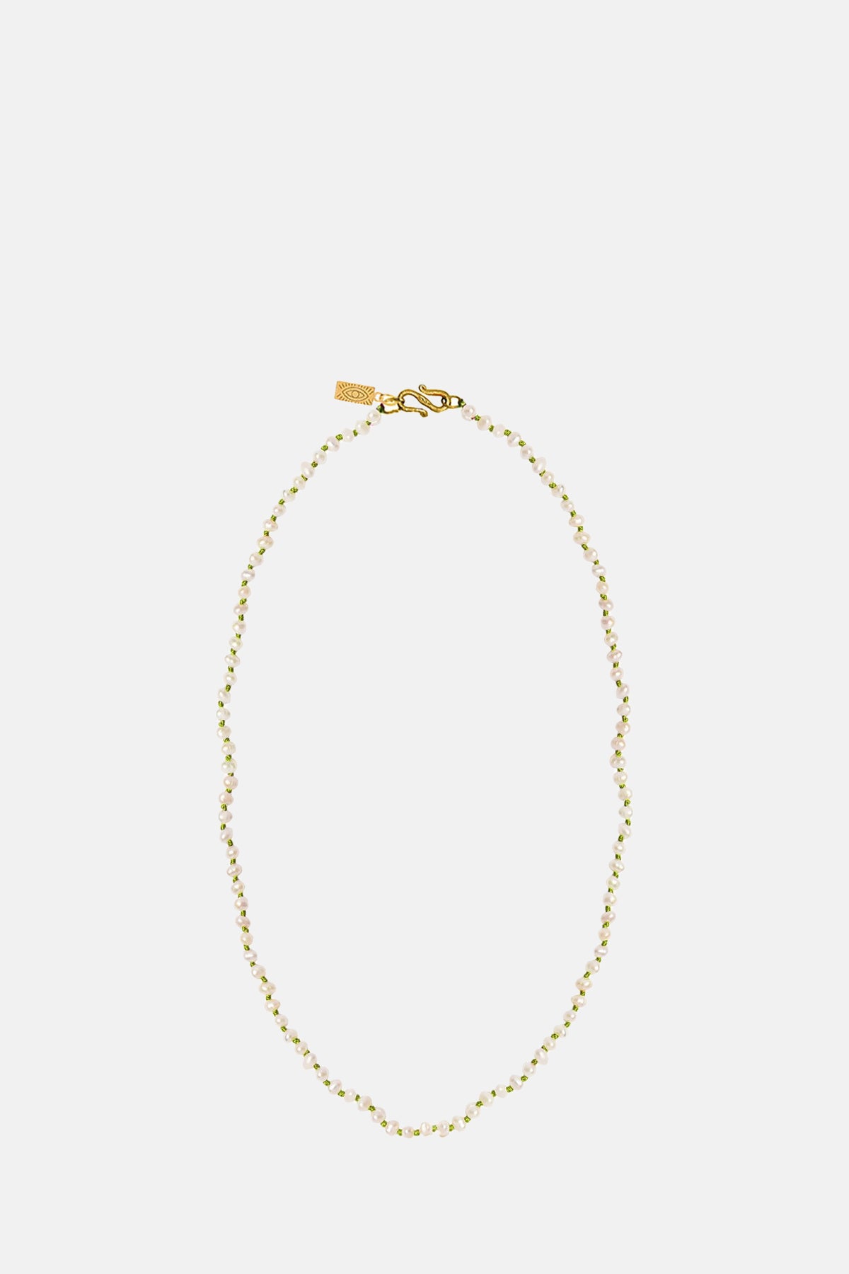 Hermina Athens Wizard of Pearls Olive Necklace.