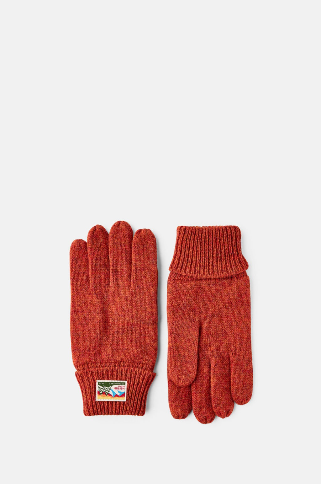 Hestra Raggwool Glove Brick Red.