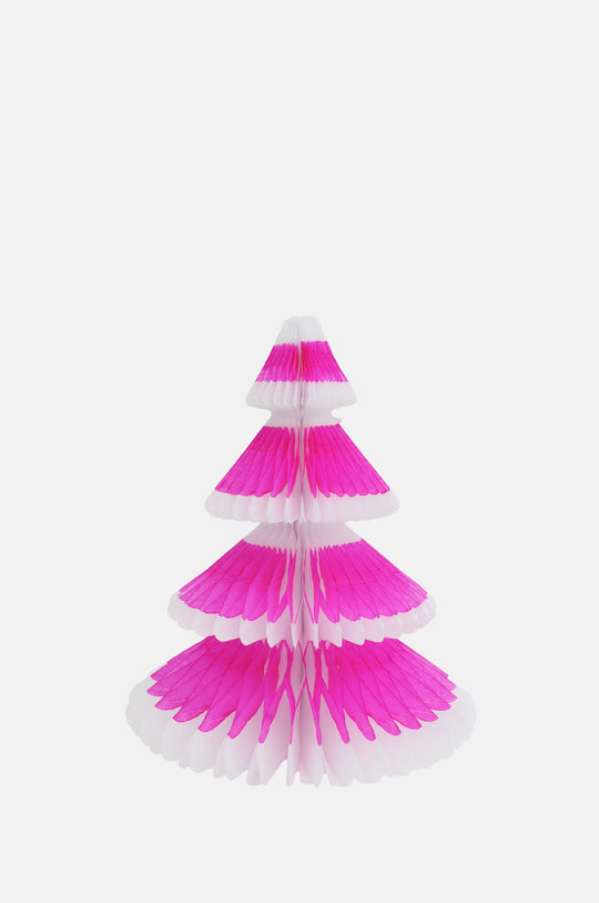 Honeycomb Paper Frosted Tree Cerise