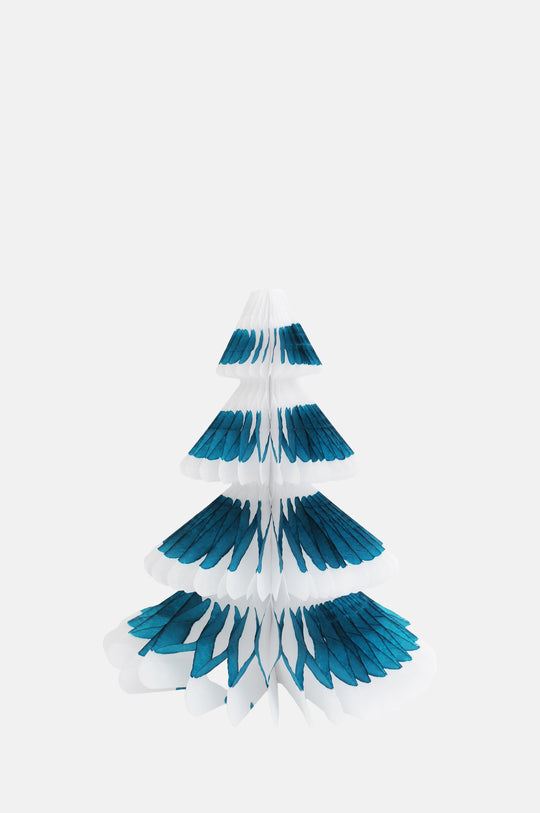Honeycomb Paper Frosted Tree Teal