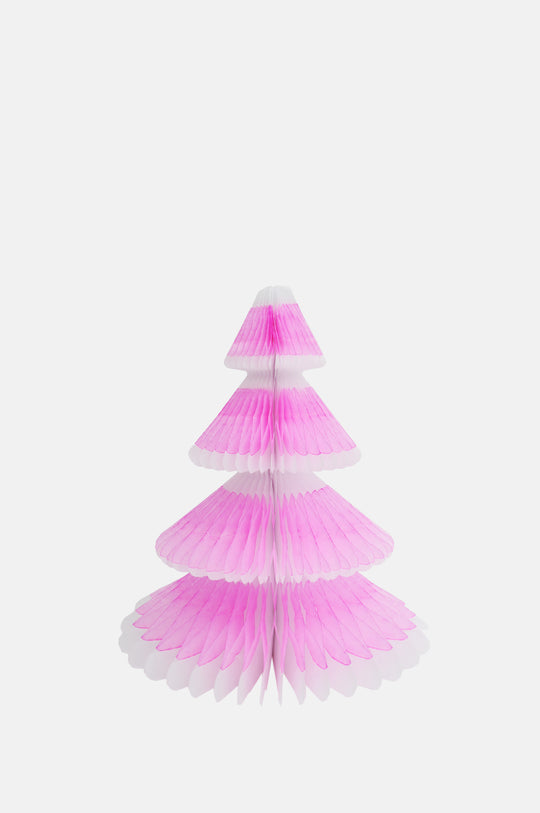 Honeycomb Paper Frosted Tree Vintage Pink