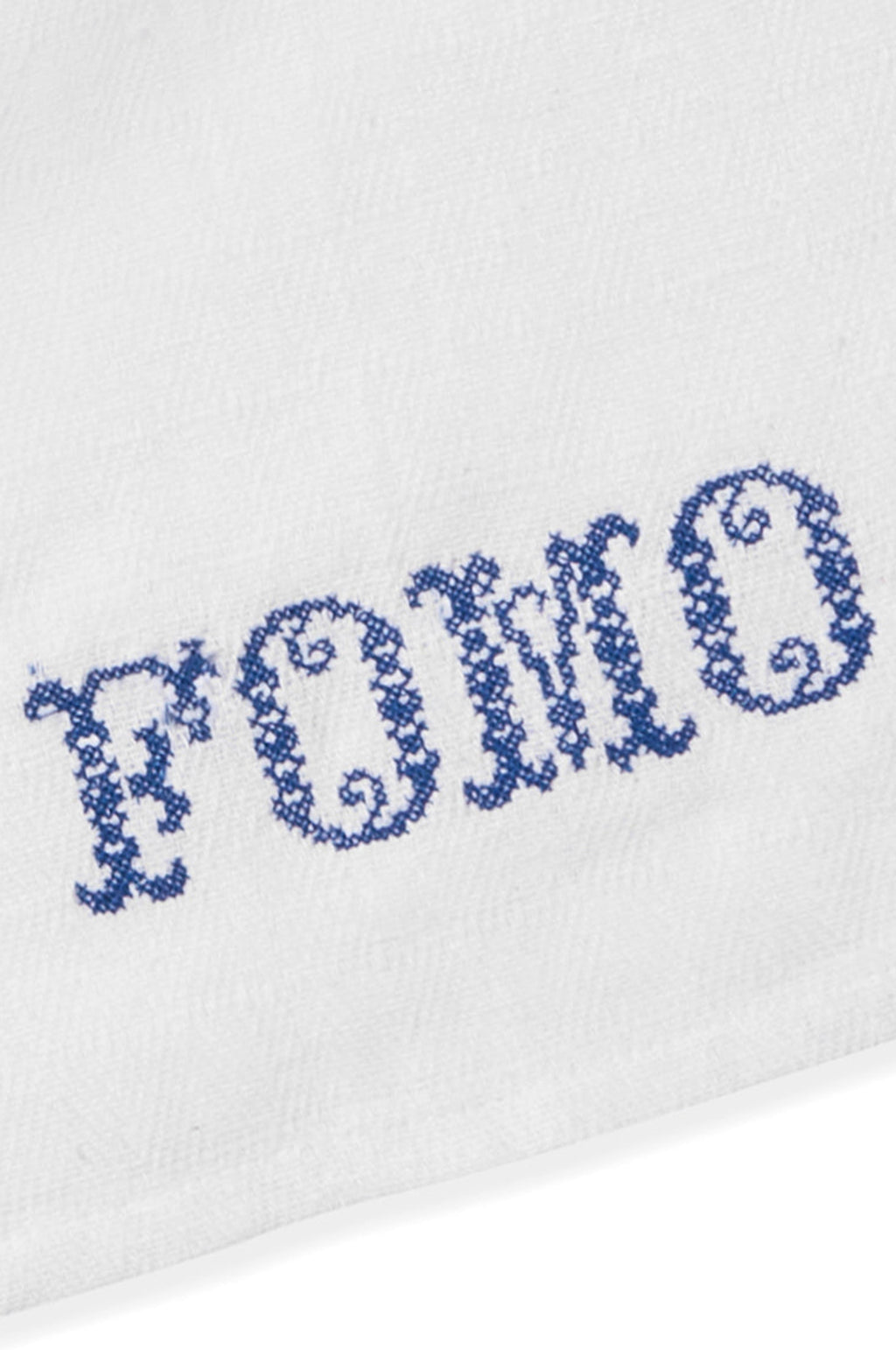 FOMO Embroidered Tea Towel