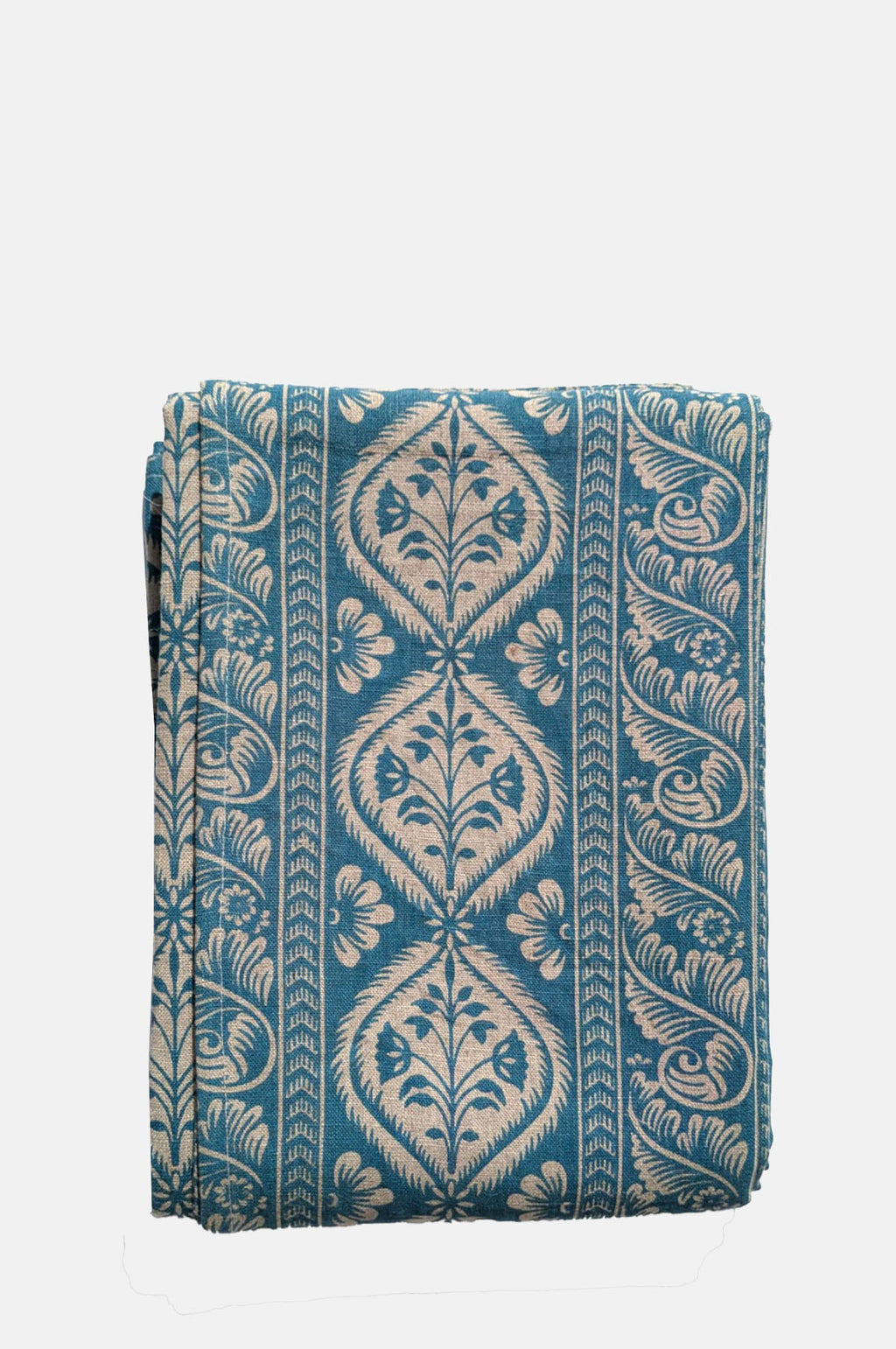 Host Folk Stripe Linen Tablecloth Blue.
