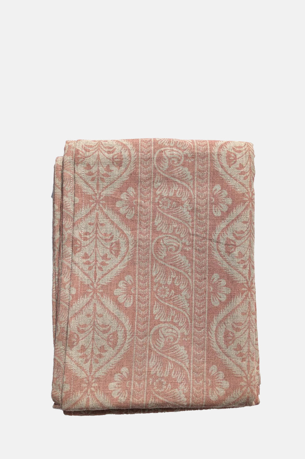 Host Folk Stripe Linen Tablecloth Soft Pink.