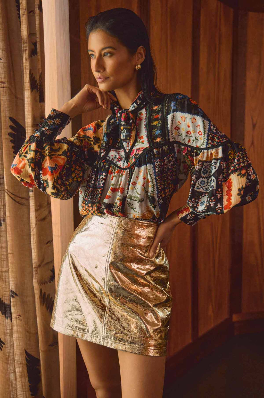 Celeste Blouse Floral Quilt