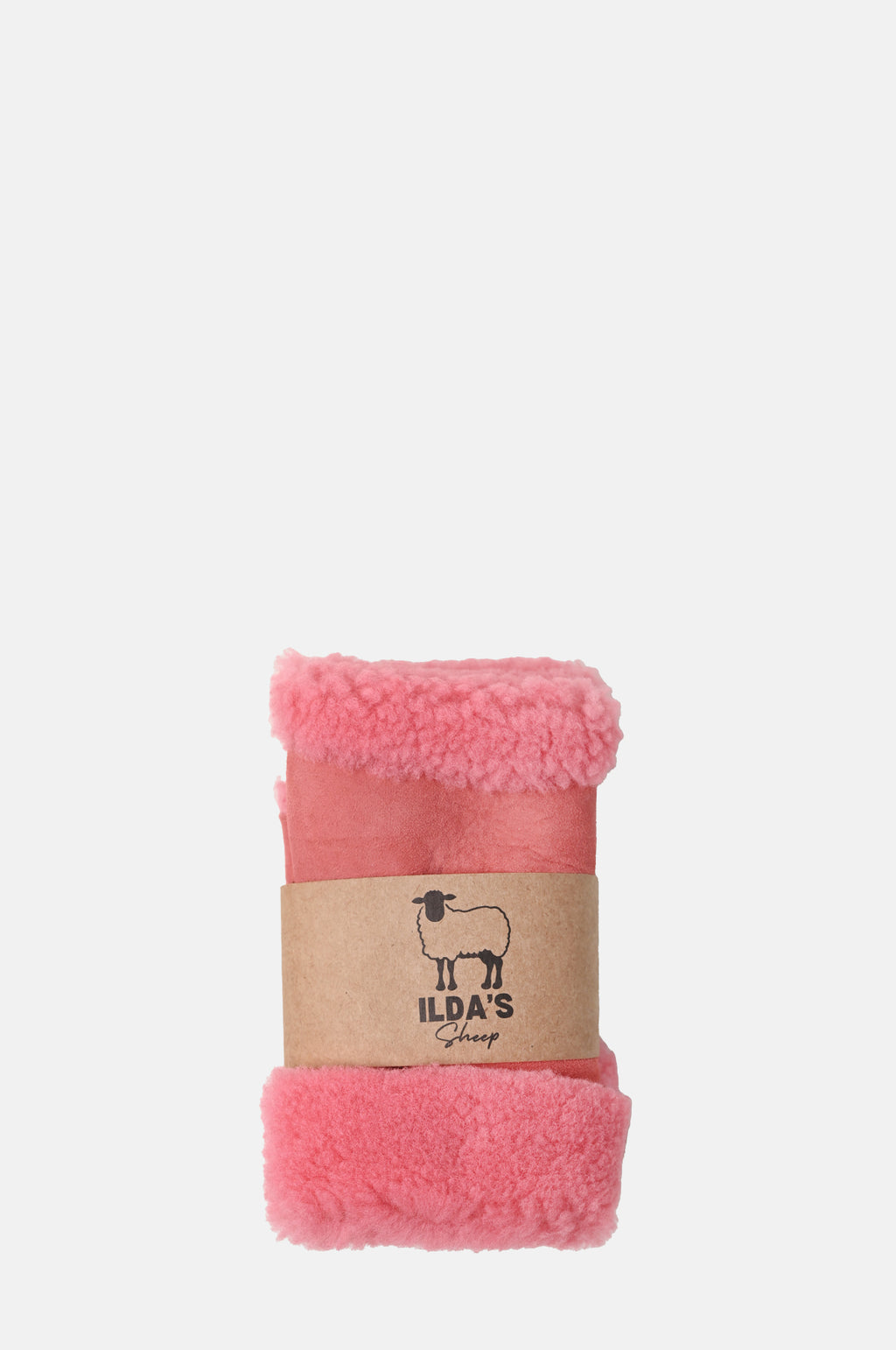 Ilda's Sheep Fingerless Mittens Pink.