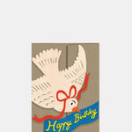 Isatopia Happy Birthday Bird Die Cut Card.