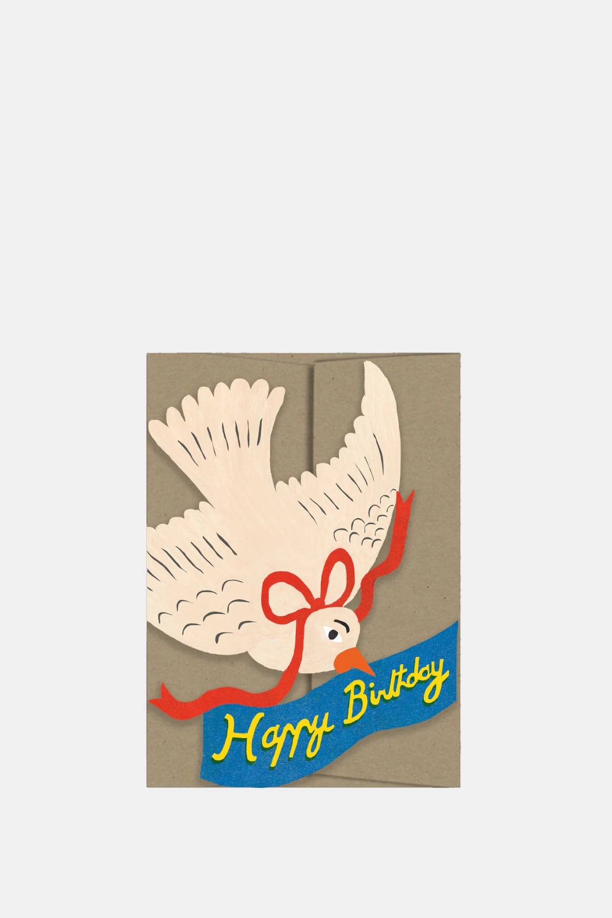 Isatopia Happy Birthday Bird Die Cut Card.