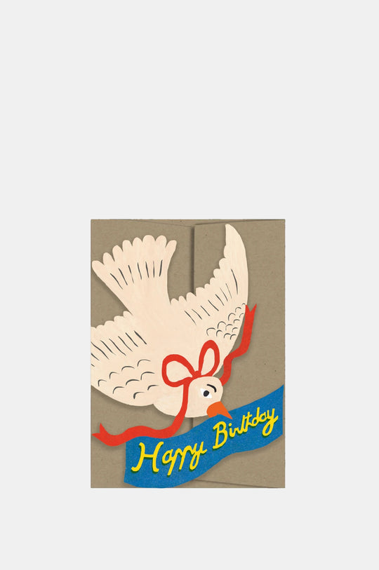 Happy Birthday Bird Die Cut Card