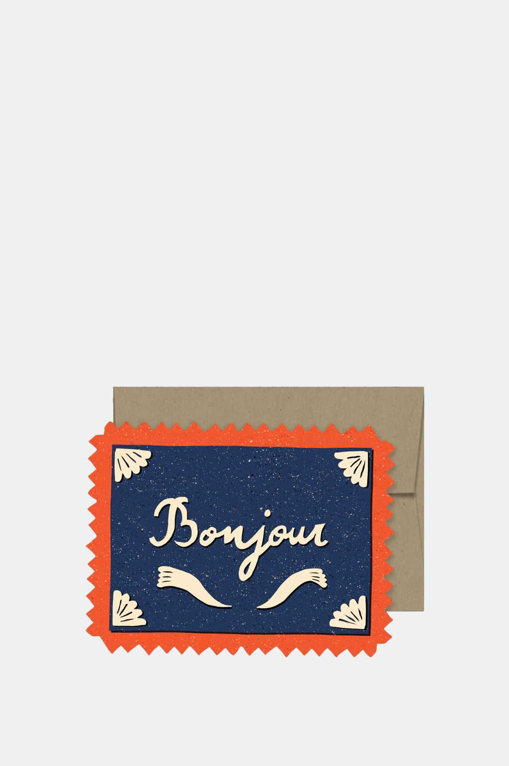 Isatopia Bonjour Die Cut Card.