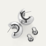 Gemma Silver Hoop Earrings