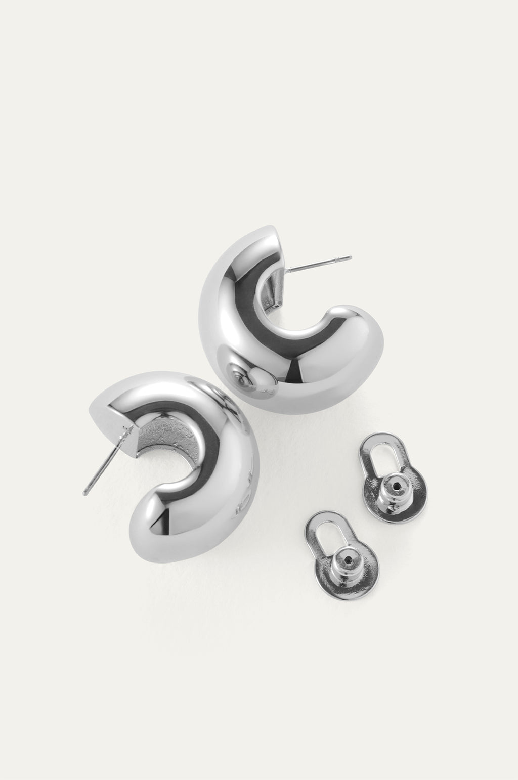 Gemma Silver Hoop Earrings
