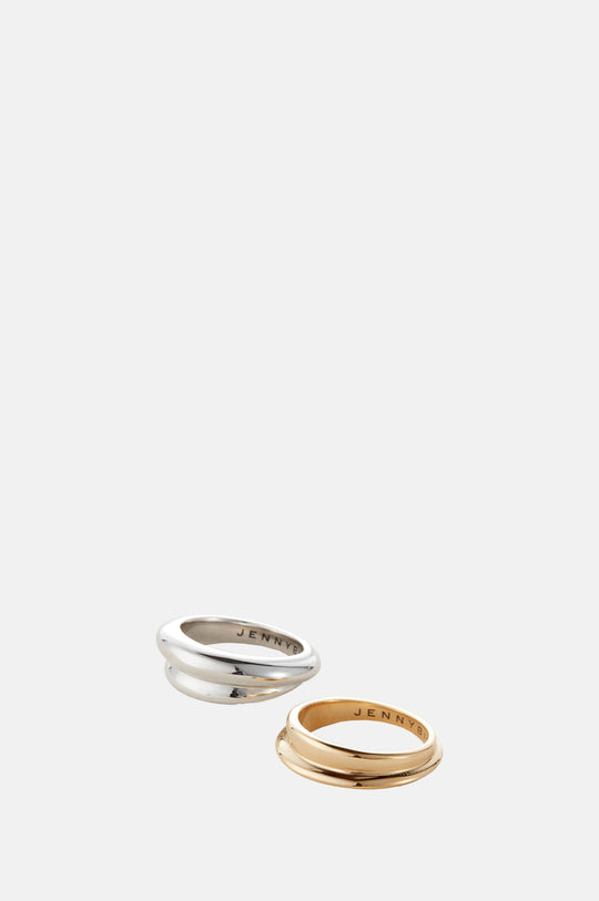 Lennon Gold and Silver Ring Set