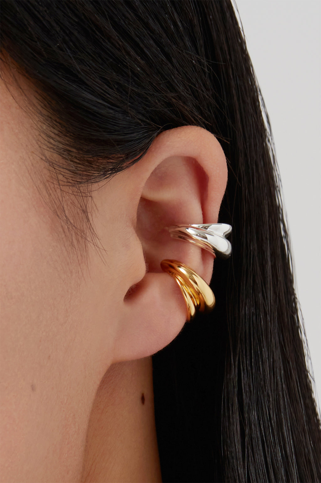 Leona Ear Gold and Silver Cuff Set