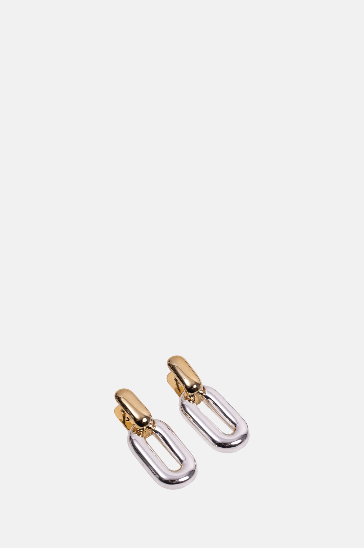 Jenny Bird Puffy Detachable Link Two Tone Earrings.