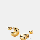 Jenny Bird Tome Medium Gold Hoop Earrings.