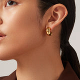 Tome Medium Gold Hoop Earrings