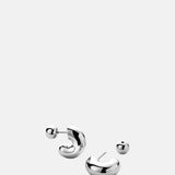 Jenny Bird Tome Small Silver Hoop Earrings.